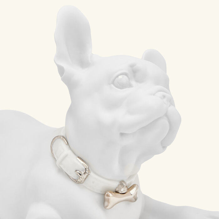 French Bulldog with Macarons Sculpture Medium White lladro french bulldog with macarons sculpture medium white