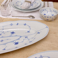 Blue Fluted Plain Serving Plate Oval White 60cm royal copenhagen blue fluted plain serving plate oval white 60cm