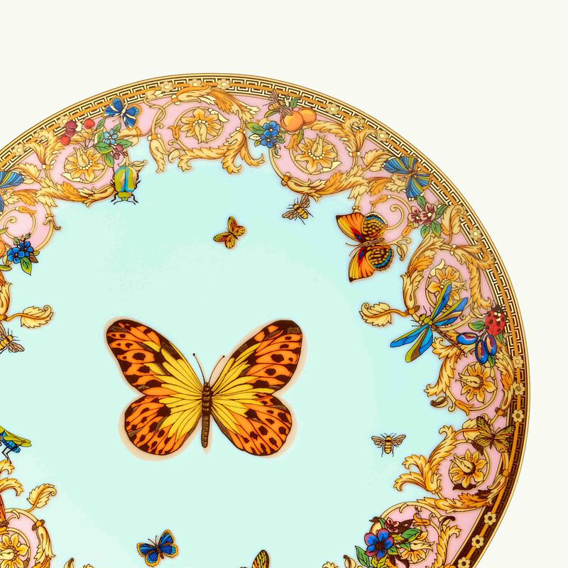 le jardin de versace bread   butter plate round blue 16cm