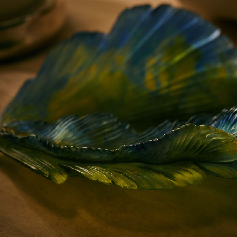 Fleur de Paon Exotique Bowl Medium Green Limited Edition daum fleur de paon exotique bowl medium green limited edition