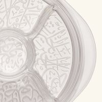 dimlaj thuluth divider serving platter oval clear 36cm