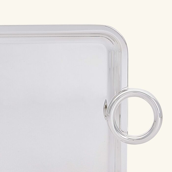 christofle vertigo serving tray with handles rectangular small silver plated