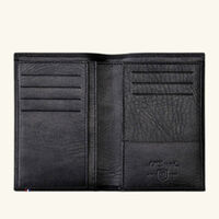 Line D Leather Wallet Black st dupont line d leather wallet black