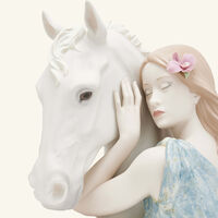 lladro a true friend sculpture medium white