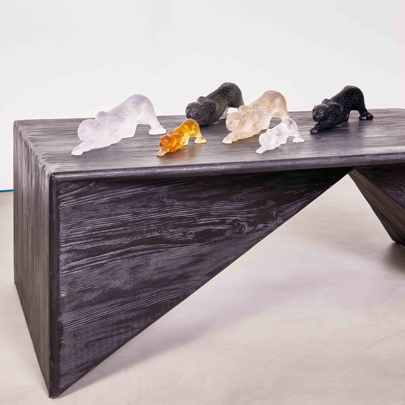 Zeila Panther Sculpture Medium Gold lalique zeila panther sculpture medium gold