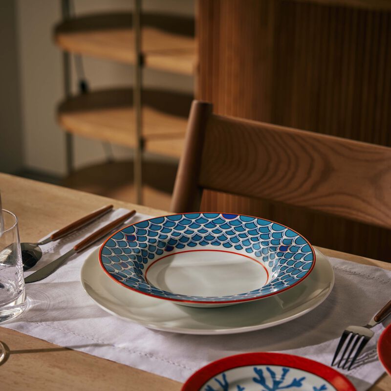 Lagon Soup Plate Blue 22cm pinto paris lagon soup plate blue 22cm