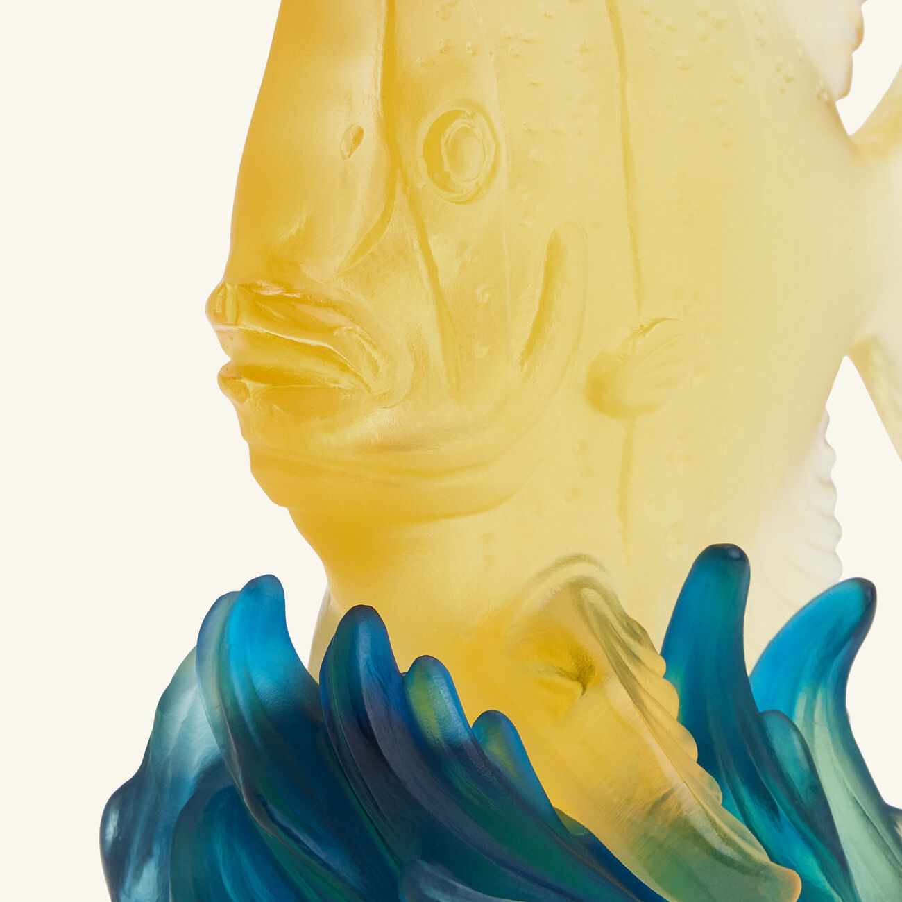 daum maya platax fish figurine mini yellow