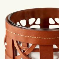 ralph lauren home preston hurricane candle holder medium brown