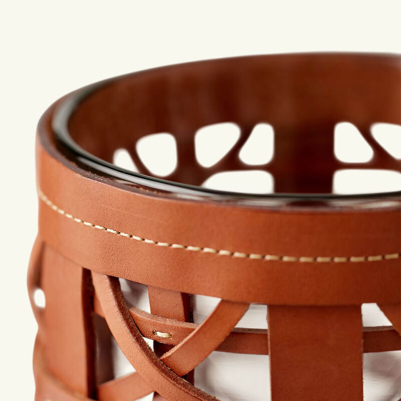 ralph lauren home preston hurricane candle holder medium brown