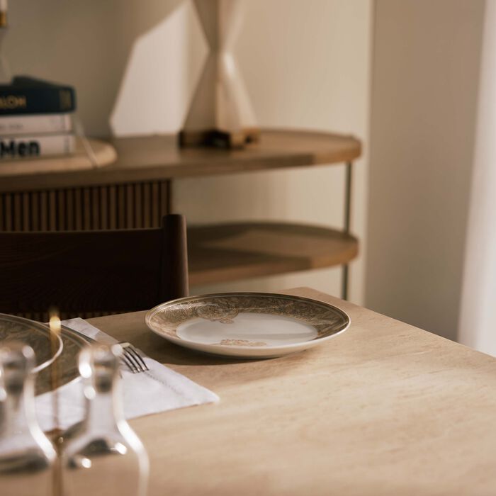 versace barocco beige salad plate round 21 cm