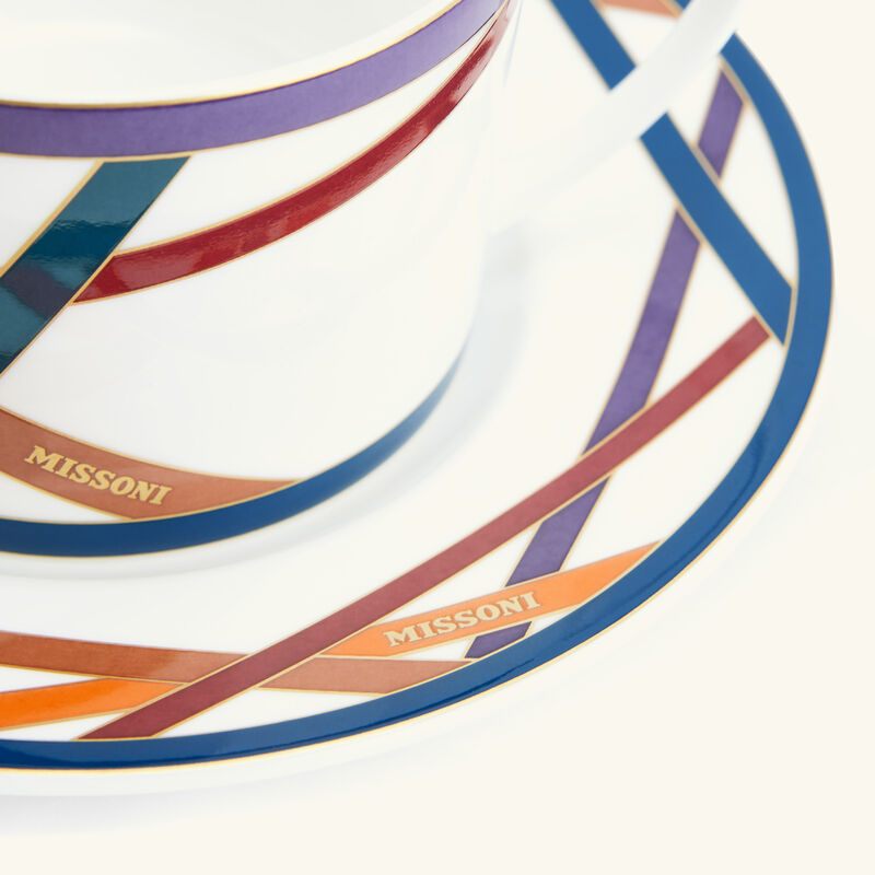 missoni home nastri tea cup   saucer set of 2