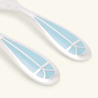christofle quartz talisman baby flatware blue set of 2