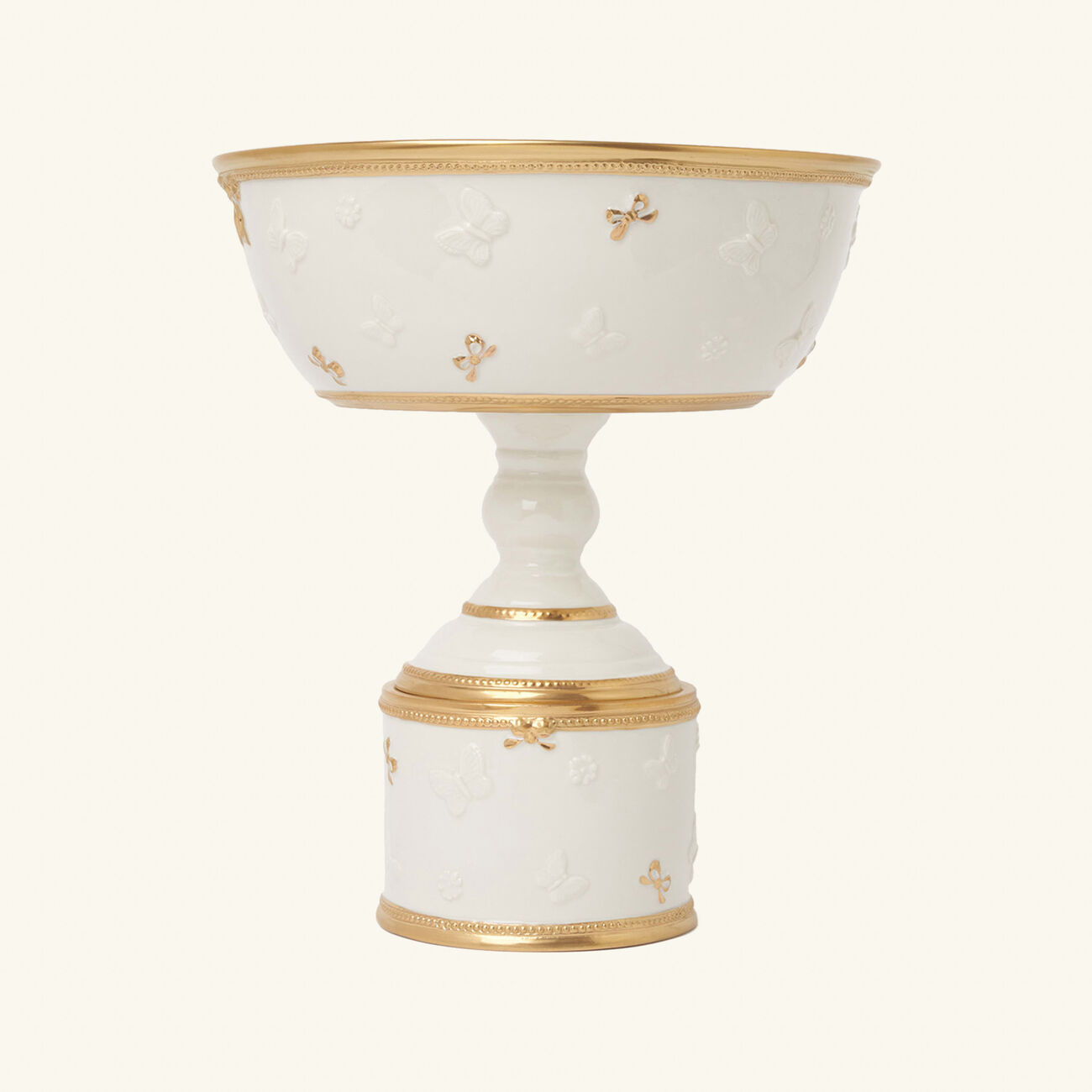 villari butterfly footed fruit bowl white