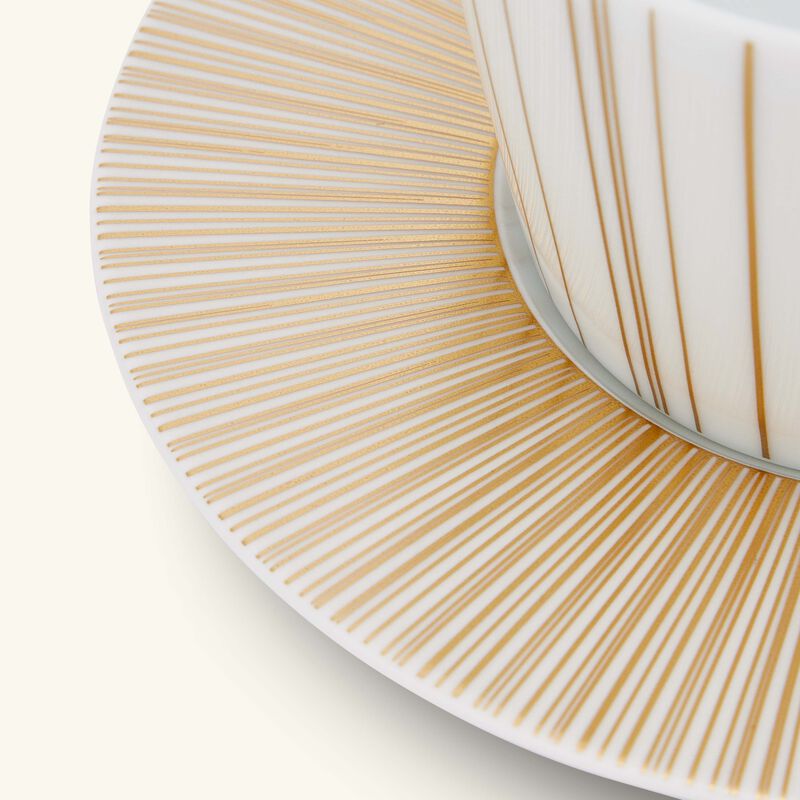 bernardaud sol tea cup   saucer gold