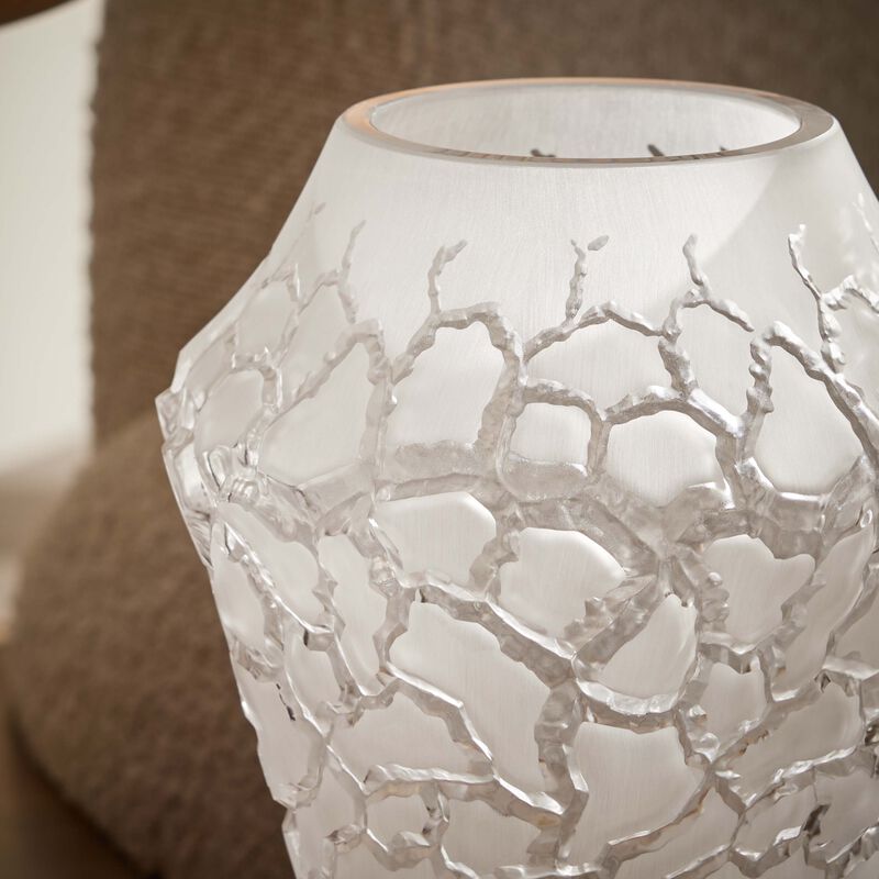 لاليك مزهرية تيرامينيرال كالديرا الدائرية الصغيرة الشفافة