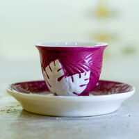 طقم فناجين قهوة عربية أكابولكو باللون الكستنائي - 6 قطع فيلاري طقم فناجين قهوة عربية أكابولكو باللون الكستنائي 6 قطع