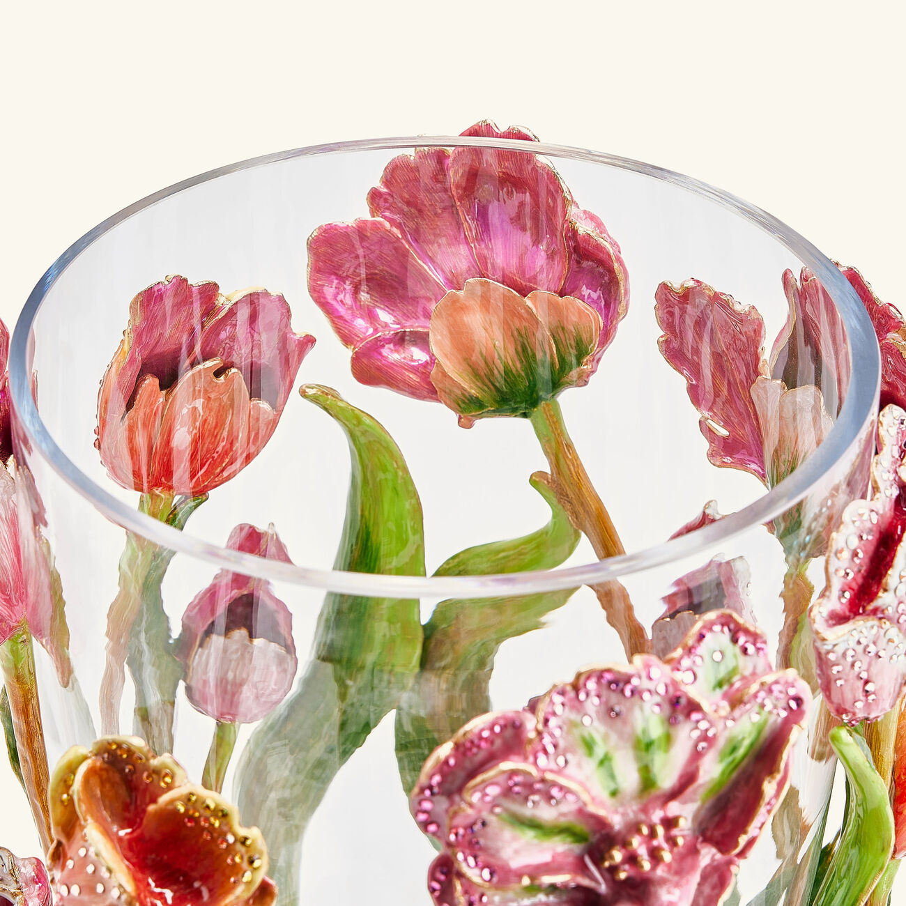 jay strongwater athena tulip vase medium pink