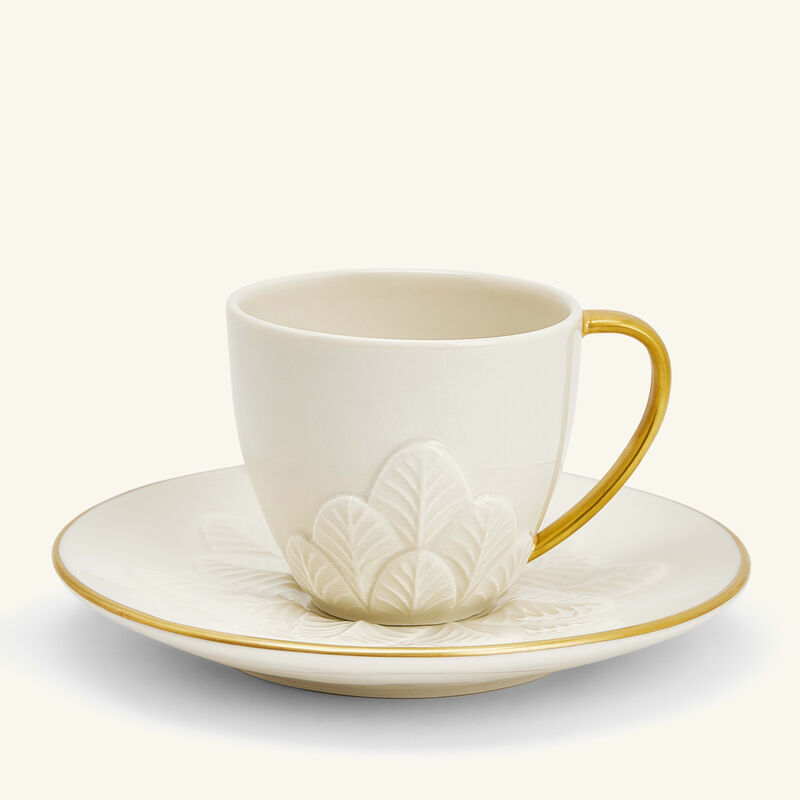 villari peacock coffee cup   saucer white