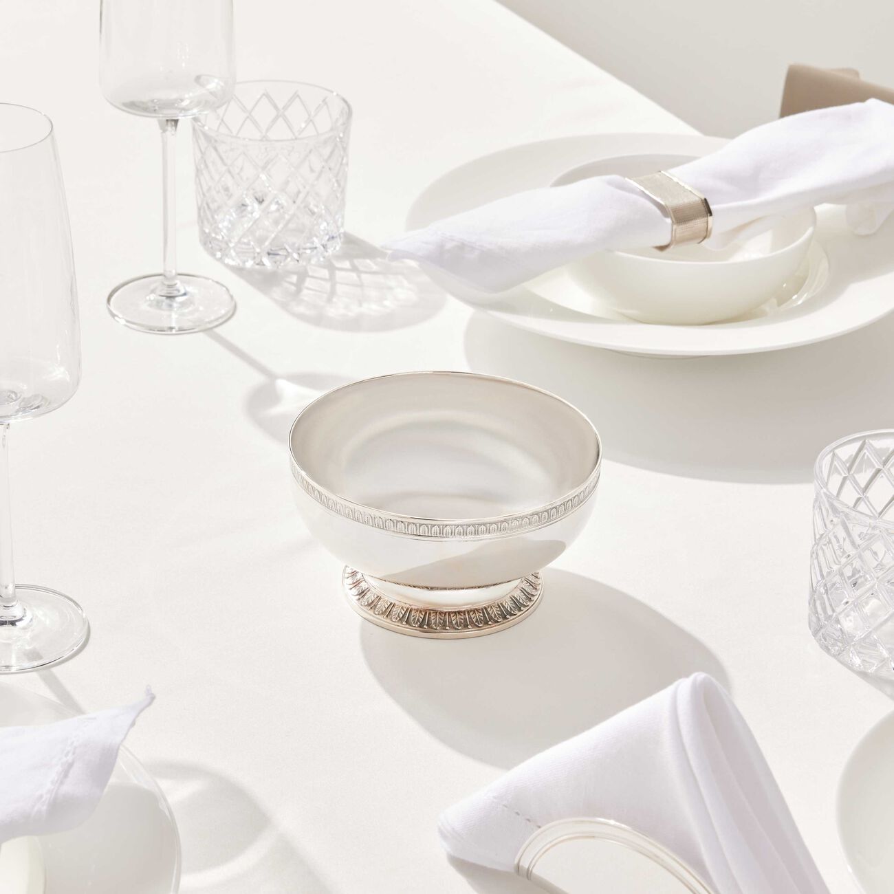 christofle malmaison serving bowl silver plated 14cm