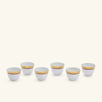 هافيلاند طقم كافالييه رويال المؤلف من 6 فناجين للقهوة العربية بنقوش ذهبية