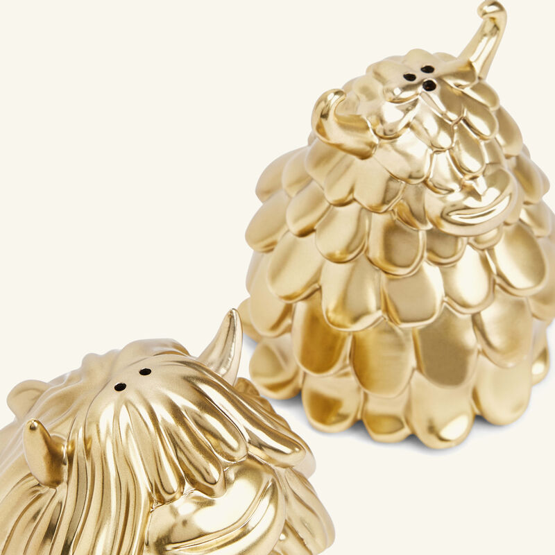 Haas Niki & Simon Salt & Pepper Shakers Gold l objet haas niki simon salt pepper shakers gold