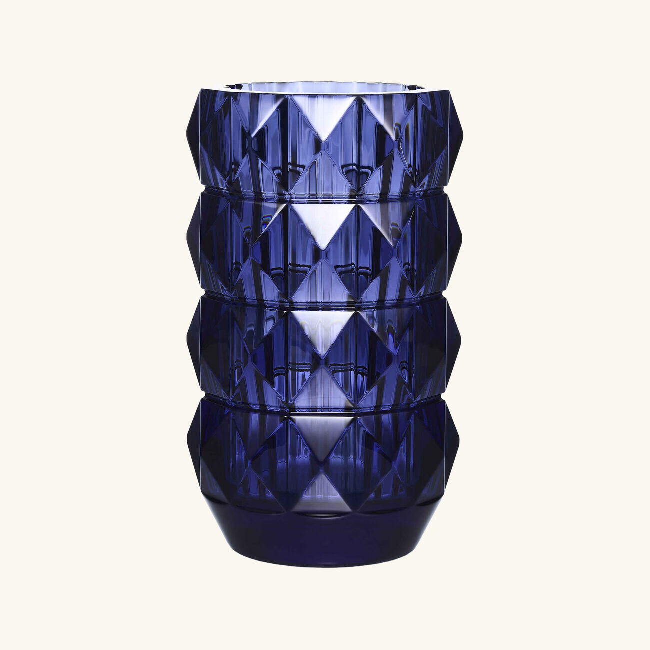 baccarat louxor vase round medium blue