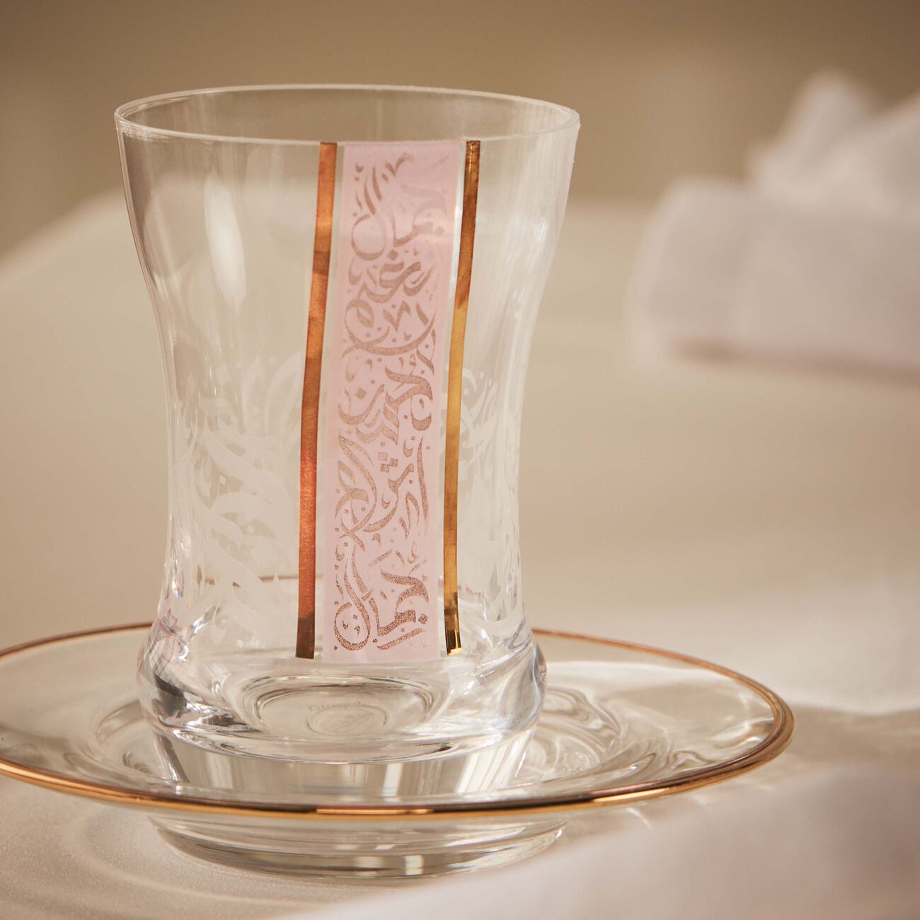 Nagham Teacup & Saucer Pink Set of 6 dimlaj nagham teacup saucer pink set of 6