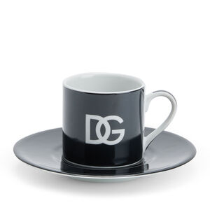 Set of 2 DG Logo Espresso Cups with Saucers, medium