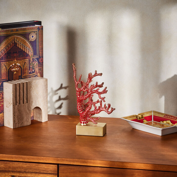 l objet coral left bookend red