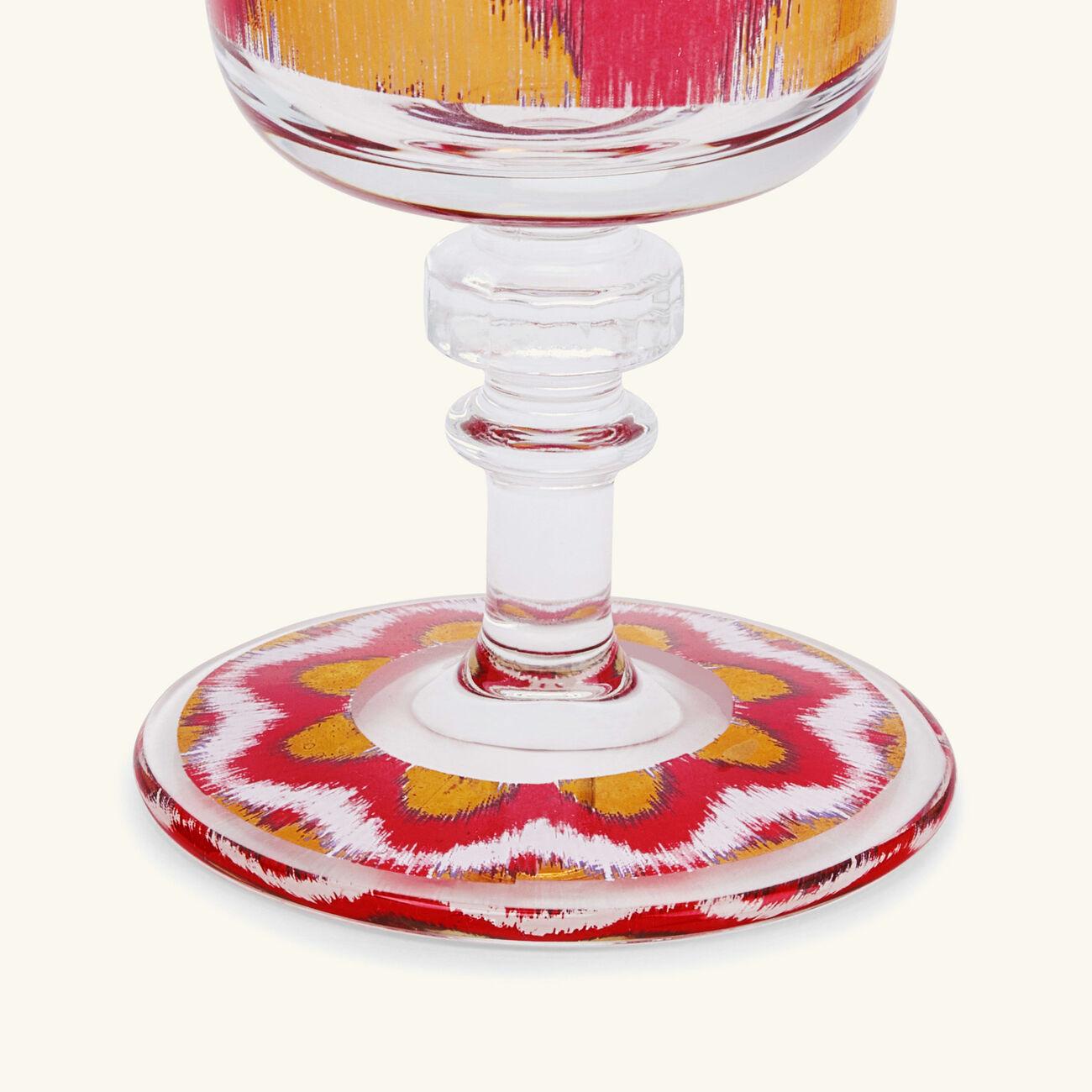 Ikat Drinking Glass Red les ottomans ikat drinking glass red