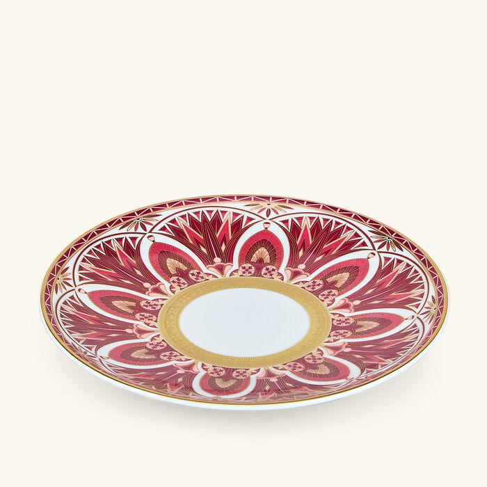 haviland reves du nil pourpre bread   butter plate red 16cm