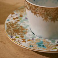 bernardaud feerie michael cailloux tea cup   saucer blue