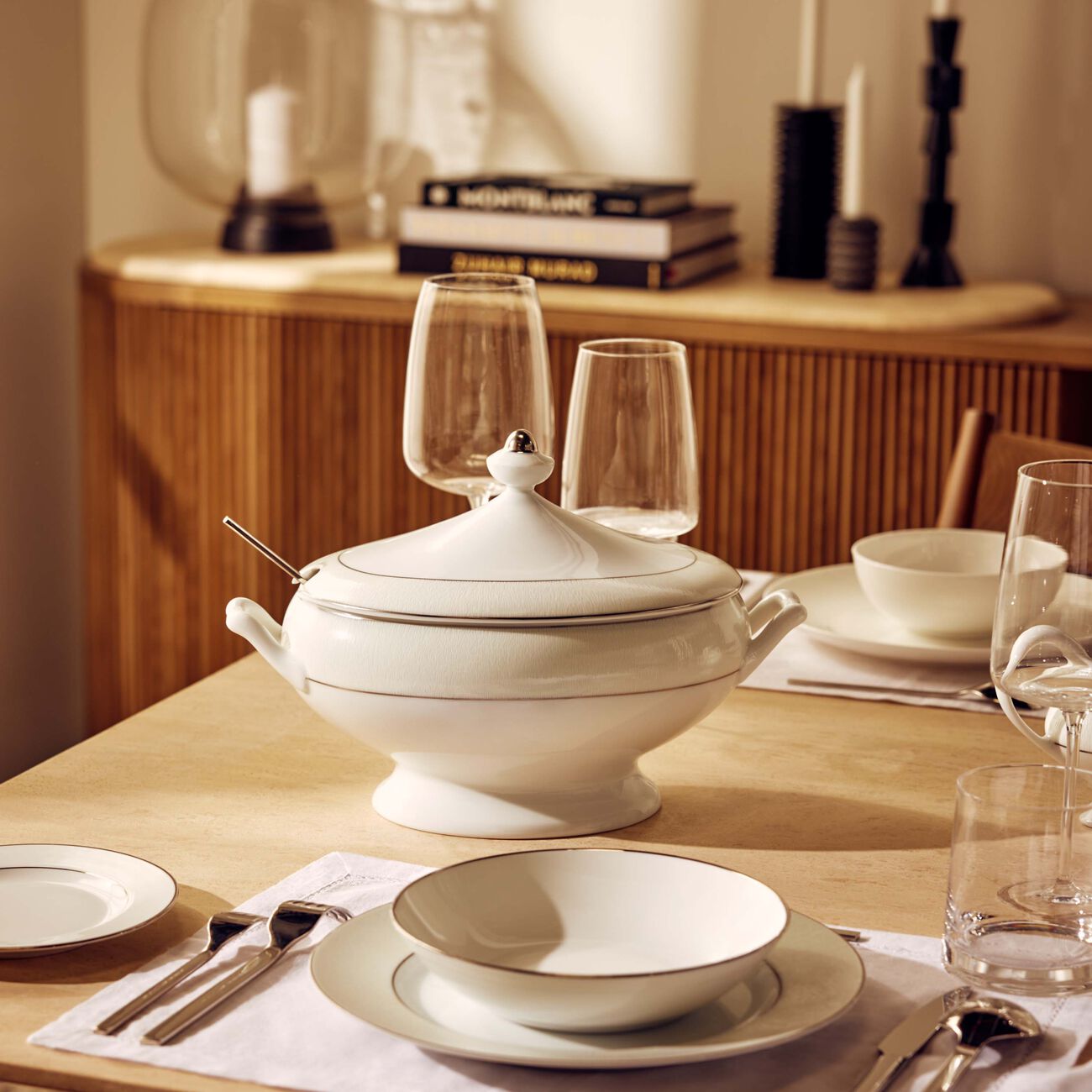 bernardaud dune soup tureen white