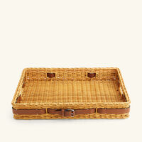 Bailey Serving Tray Rectangular Medium Brown ralph lauren home bailey serving tray rectangular medium brown