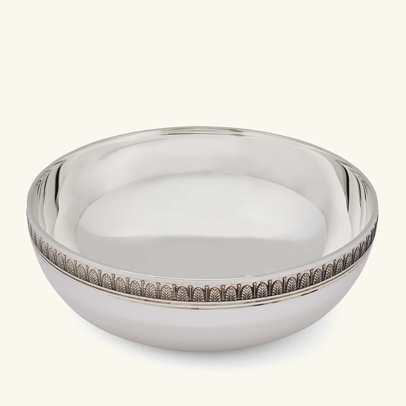 christofle malmaison serving bowl round silver plated