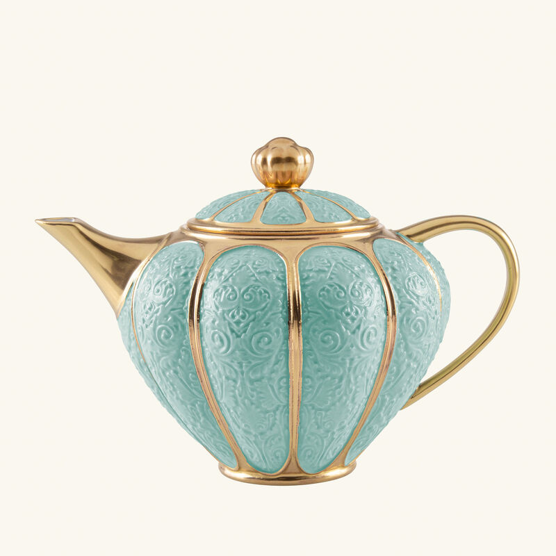 villari amour cream pitcher blue