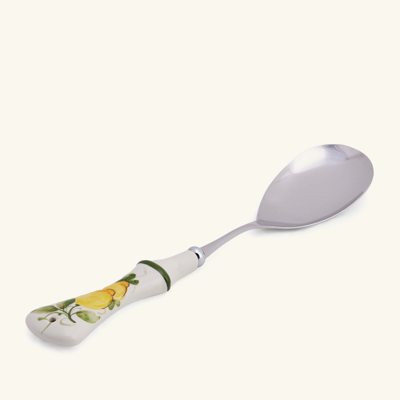 Lemon Ceramic Serving Spoon White les ottomans lemon ceramic serving spoon white