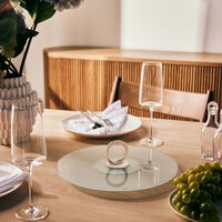 كريستوفل طبق الضيافة فيرتيجو دائري باللون الفضي 30 سم