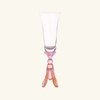 Or d'Abeille Champagne Glasses Pink Set Of 2 daum or d abeille champagne glasses pink set of 2