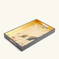 Lacquered Tray Rectangular Large Gold les ottomans lacquered tray rectangular large gold