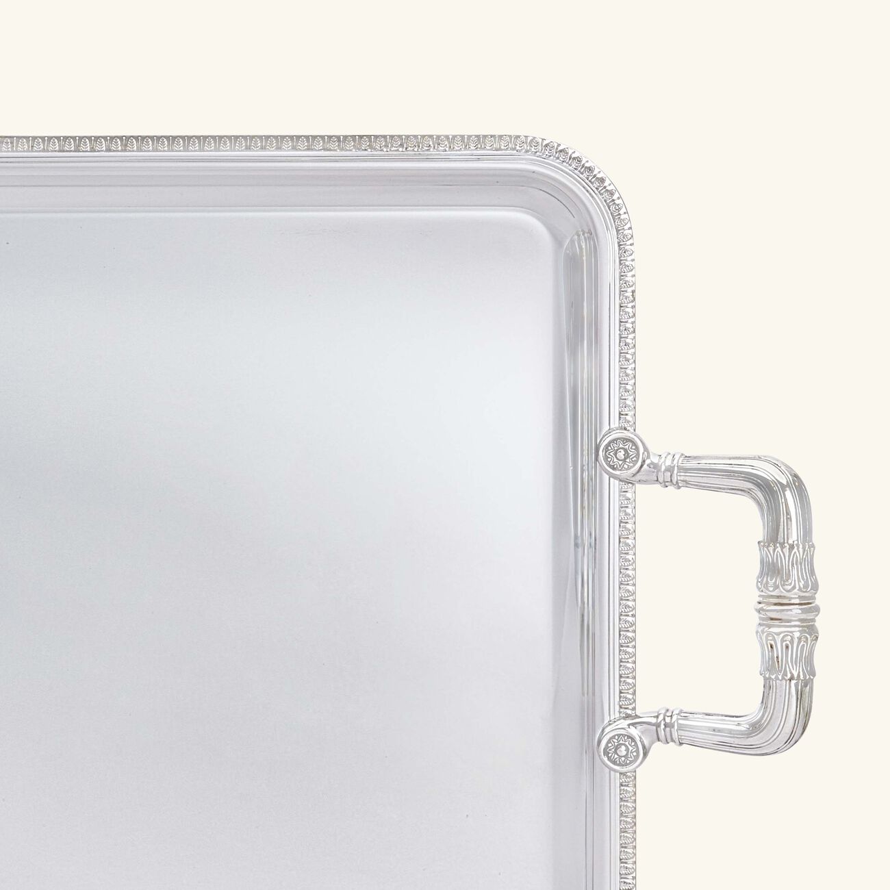 christofle malmaison serving tray with handles rectangular medium silver plated
