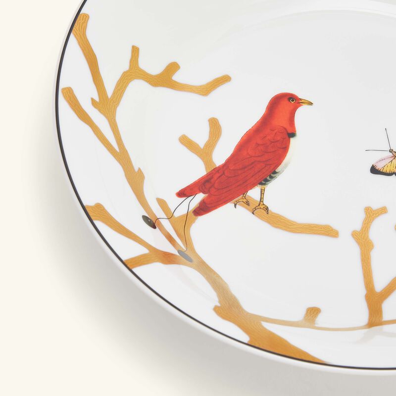 Aux Oiseaux Open Dish Round Gold 24cm bernardaud aux oiseaux open dish round gold 24cm