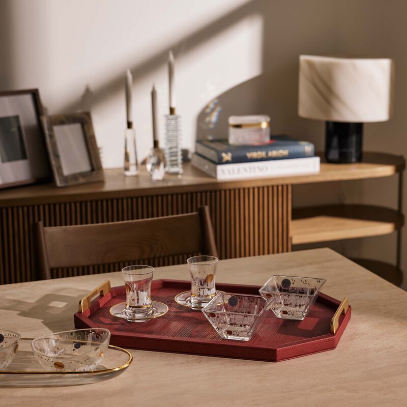 Hayat Serving Tray Rectangular Red 49x34cm dimlaj hayat serving tray rectangular red 49x34cm