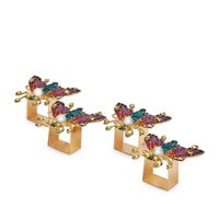 Glam Fly Napkin Ring in Multi, Set of 4, small
