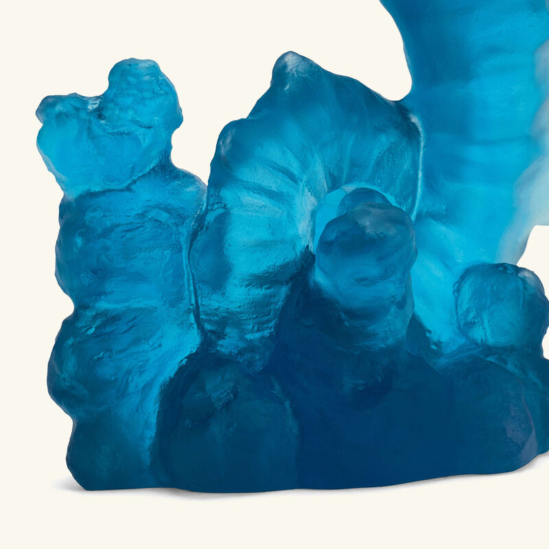 دوم منحوتة فرس البحر مايا صغيرة زرقاء