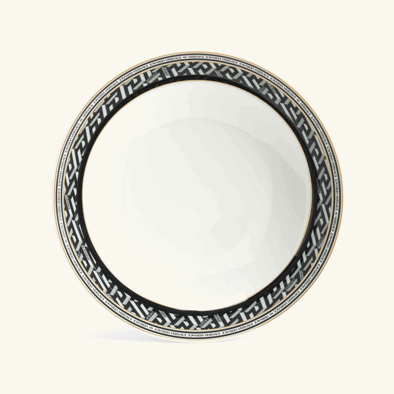 La Greca Signature Soup Plate White 21cm versace la greca signature soup plate white 21cm