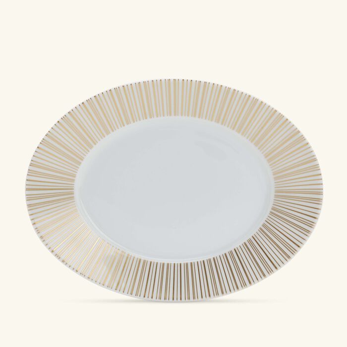 bernardaud sol serving platter oval gold 21cm