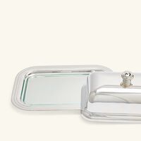 christofle albi butter dish silver plated 19cm