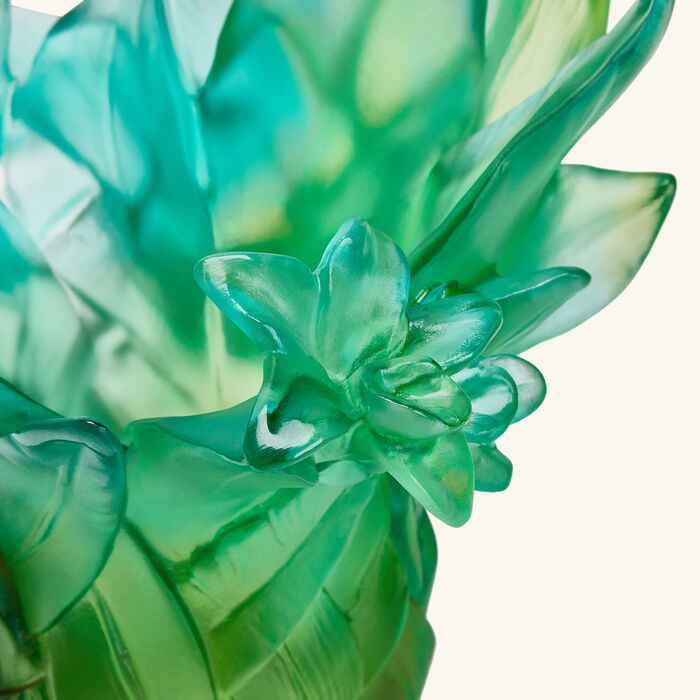 daum tressage vase small green