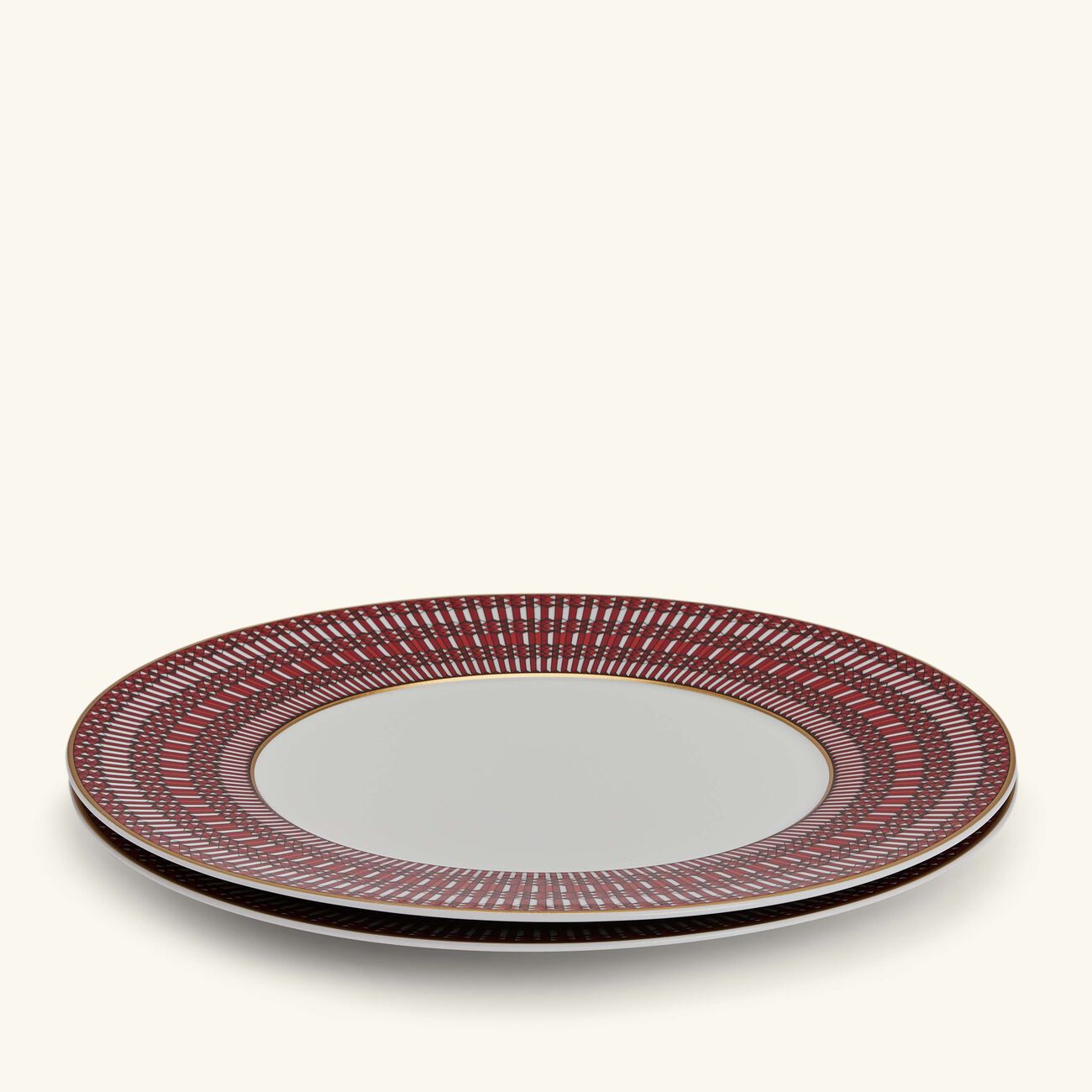 باكارا طبق للعشاء أركاديا دائري باللون الأحمر 27 سم   عدد 2